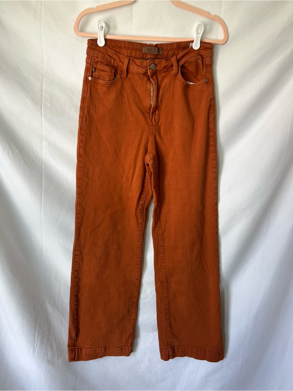 Women’s JUDY BLUE Rust Orange* High Rise Wide Leg Pants